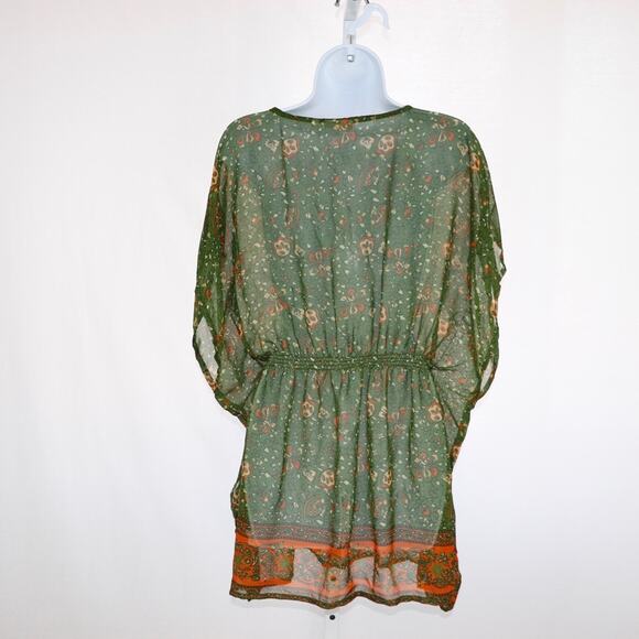 People Green Angrakha Kurta Size Medium - Picture 2 of 8